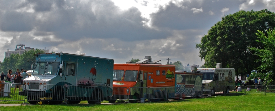 Just a few of the food trucks that attended the 2013 Vendy Awards
